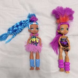 2/$10! Mattel Cave Club Set Tella & Roaralai Fashion Dolls Bundle 8” Figures